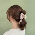 Tennis Racket Pink Hair Claw Clip – hair accessories (view 2)