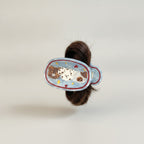 Blue Oval Hair Claw Clips With Cute Characters – hair accessories (view 1)