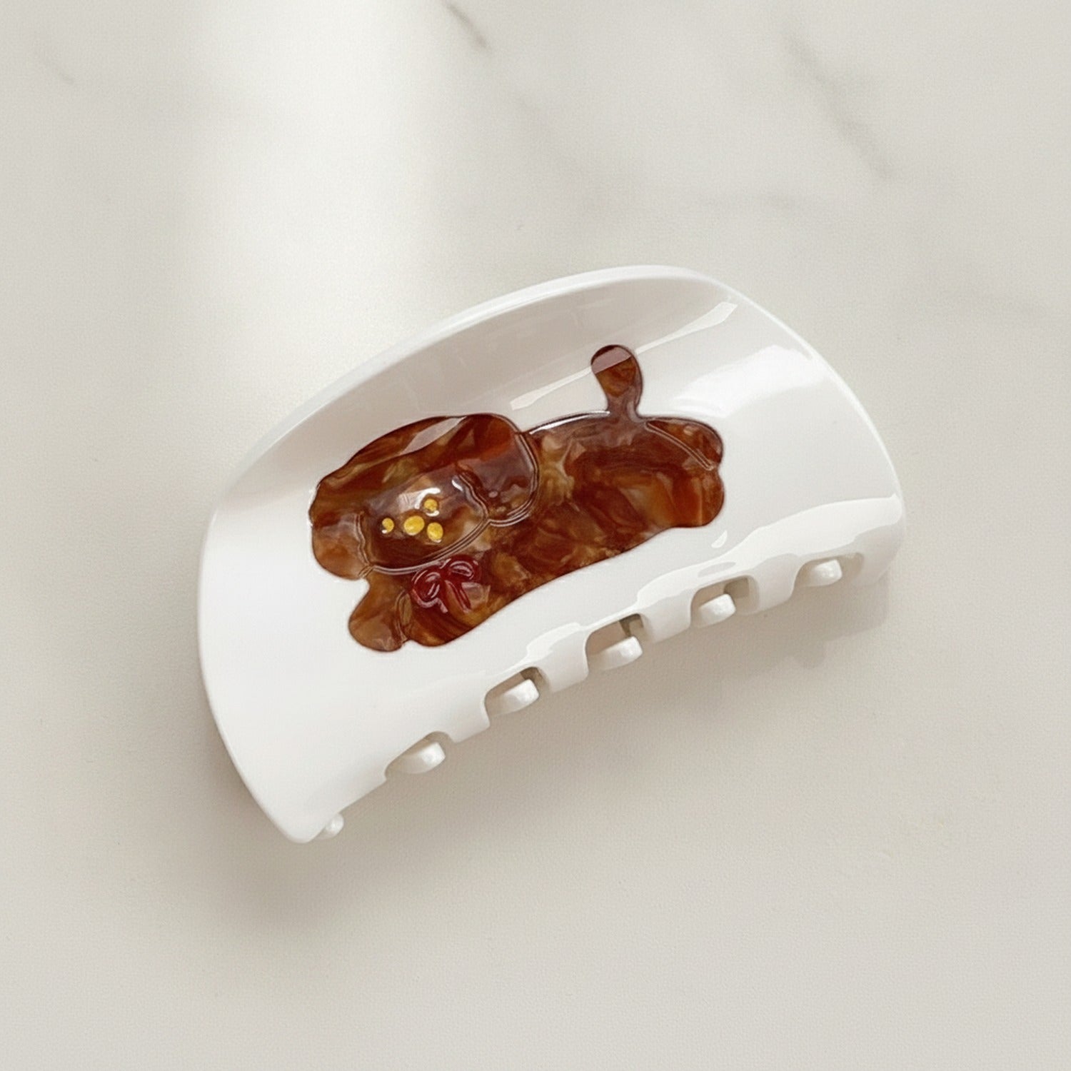 Tortoiseshell Lucky Cat Hair Claw Clip