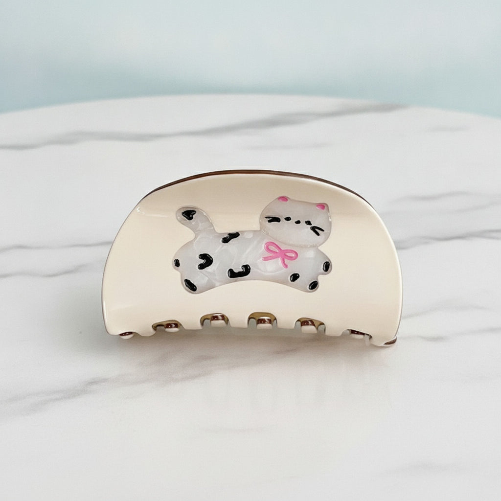 Cute Cat Hair Claw With Pink Bow – hair accessories (view 2)