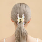 Cream Cherry Beaded Hair Claw Clip – hair accessories (view 3)