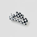 Hair Claw Clip - Black & White Check 10.5cm