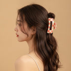 Hair Claw Clip - Pink Plaid – hair accessories (view 2)