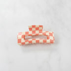 Hair Claw Clip - Pink Plaid