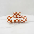 Hair Claw Clip - Camel Check 10.5cm