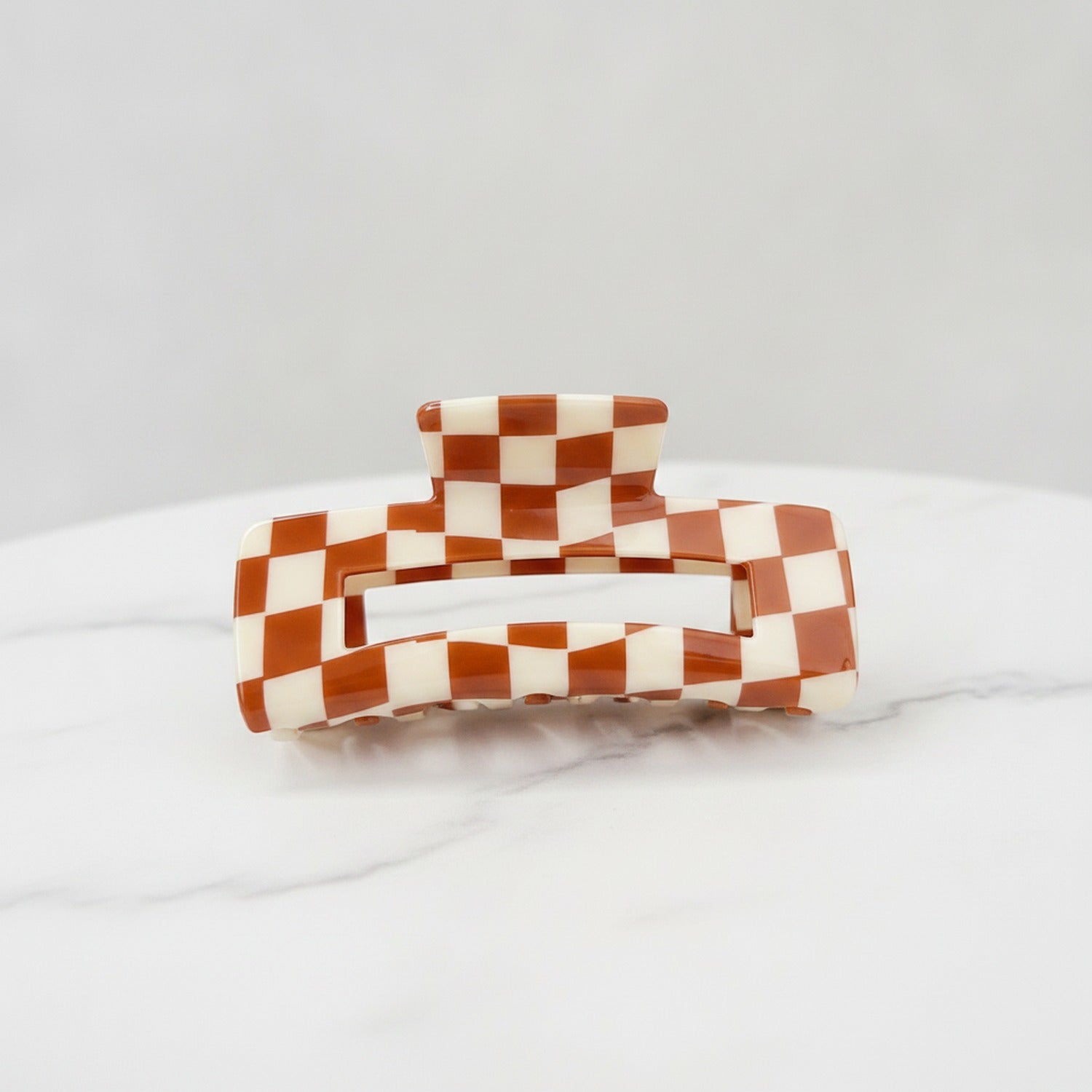 Hair Claw Clip - Camel Check 10.5cm