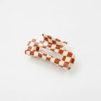 Hair Claw Clip - Camel Check 10.5cm