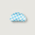Hair Claws - Blue & White Plaid 8.5cm – hair accessories (view 1)