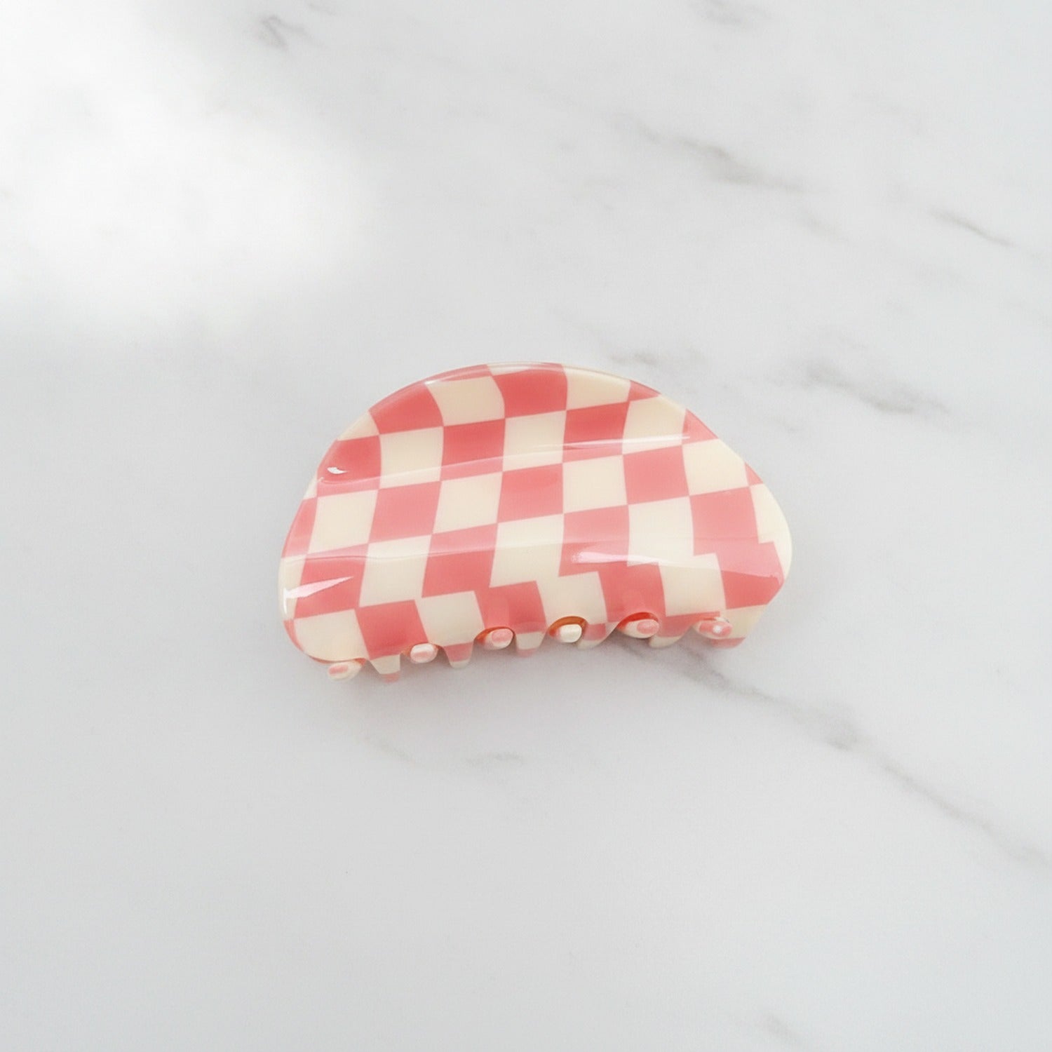 Hair Claws Multi-Pack Set - Pink Grid 8.5cm