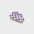 Hair Claws - Purple Grid 8.5cm – hair accessories (view 1)