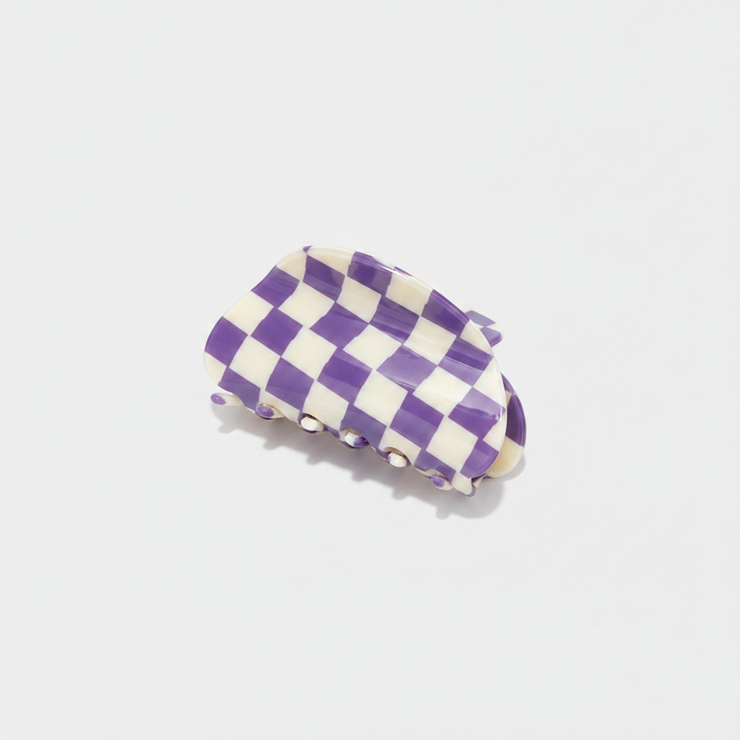 Hair Claws - Purple Grid 8.5cm