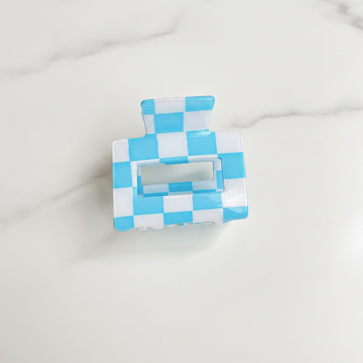 Hair Claws Colorblock Set Pack - Blue White Stripe 5cm