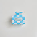 Hair Claws Colorblock Set Pack - Blue White Stripe 5cm – hair accessories (view 1)