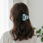 Hair Claws Colorblock Set Pack - Blue White Stripe 5cm – hair accessories