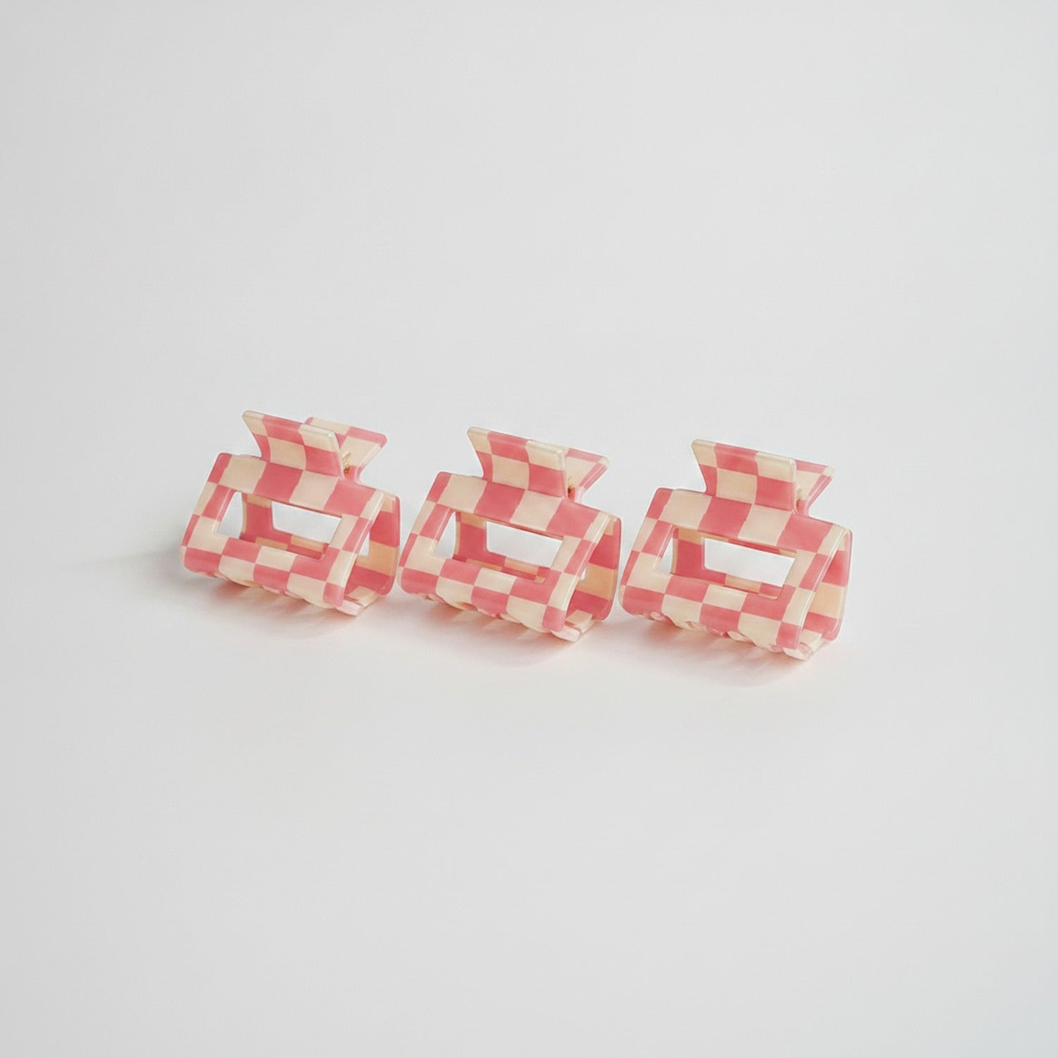 Hair Claws Colorblock Set Pack - Grid - 5cm