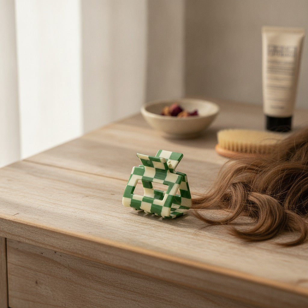Checkerboard Hair Claw Clip – hair accessories (view 2)