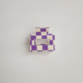 Hair Claws Colorblock - Purple Plaid 5cm – hair accessories (view 1)