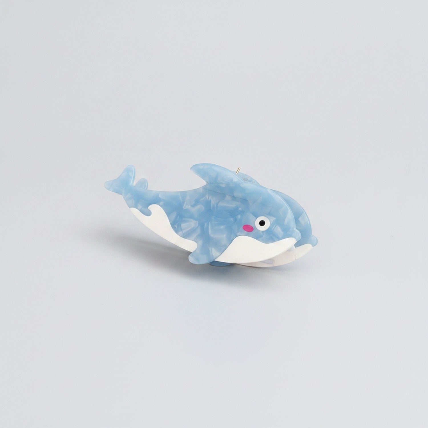Blue Dolphin Translucent Hair Claw Clip