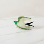 Glass Hummingbird Hair Claw Clip - Green