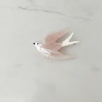 Glass Hummingbird Hair Claw Clip - Pink
