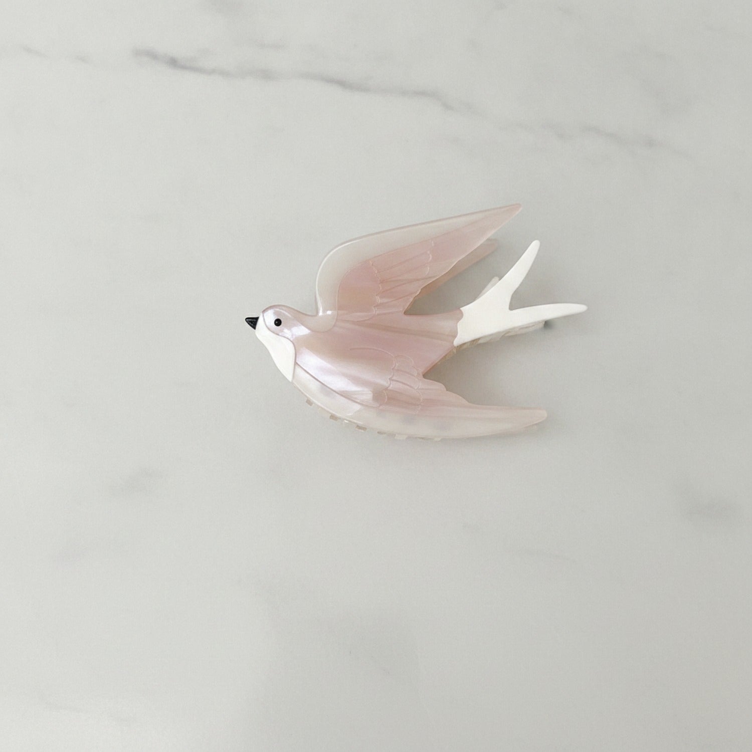Glass Hummingbird Hair Claw Clip - Pink