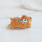 Brown Bear Scarf Hair Claw Clip – hair accessories (view 2)
