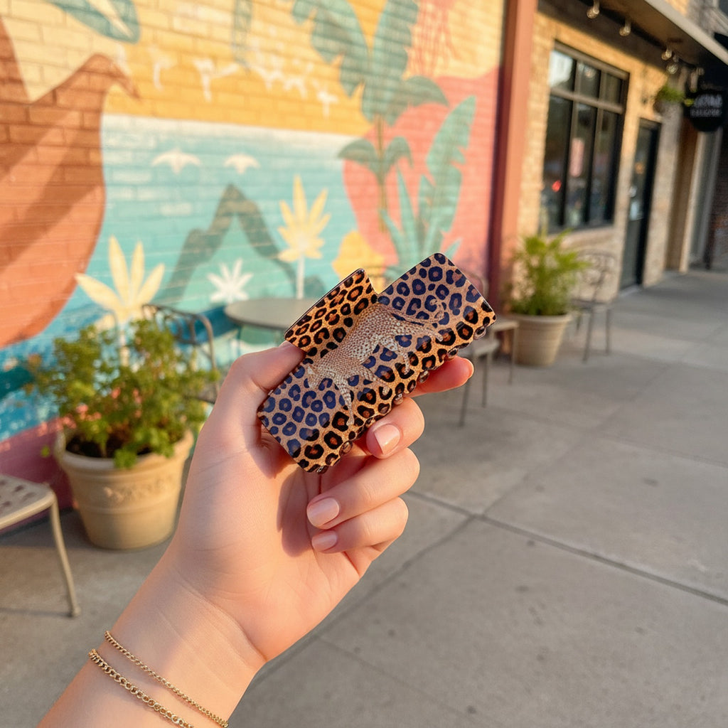 Leopard Print Hair Claw Clips Set – hair accessories (view 3)