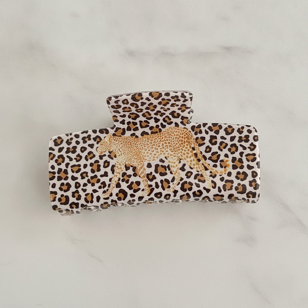 Leopard Print Hair Claw Clips Set – hair accessories (view 1)