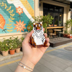 Tiger Animal Claw Hair Clip - White Brown Tiger – hair accessories (view 3)