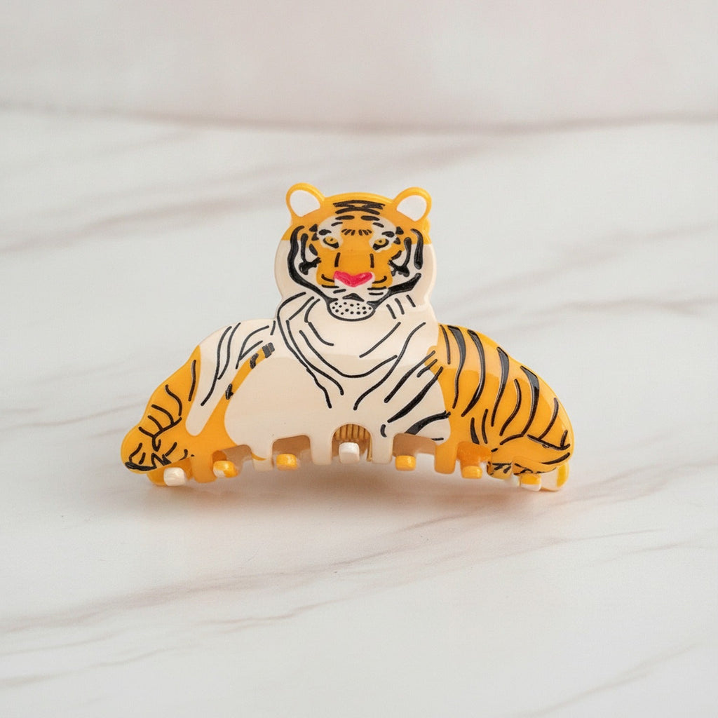 Tiger Animal Claw Hair Clip - Yellow Tiger