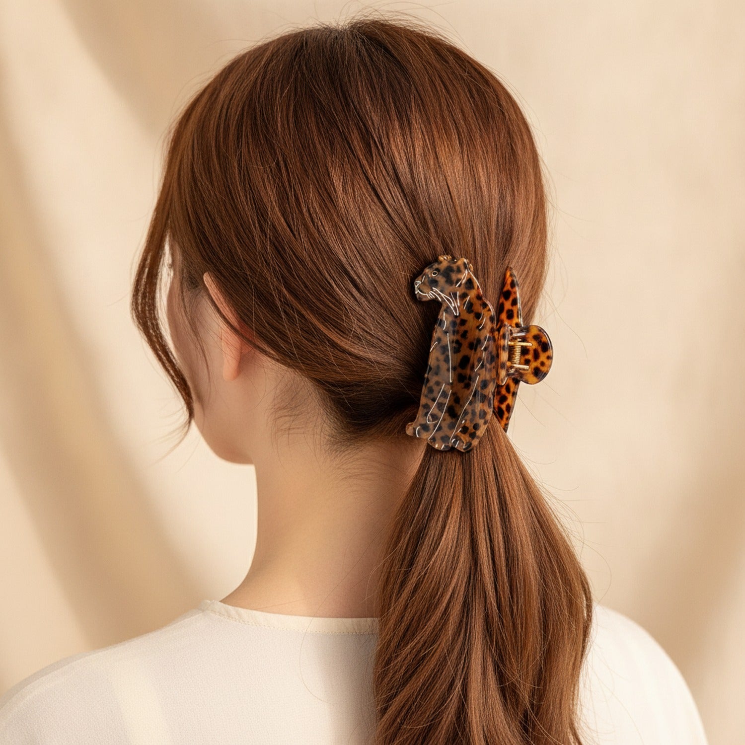 Tortoiseshell Leopard Print Hair Claw Clip