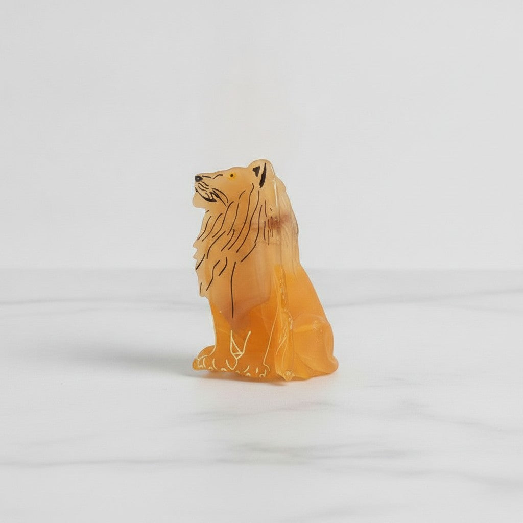 Lion Head Hair Claw Clip Gold – hair accessories (view 3)
