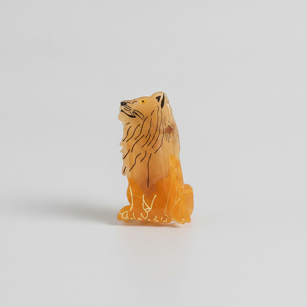 Lion Head Hair Claw Clip Gold – hair accessories (view 1)