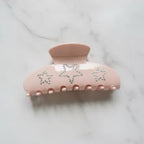 Rhinestone Star Hair Claw Clip - Pink