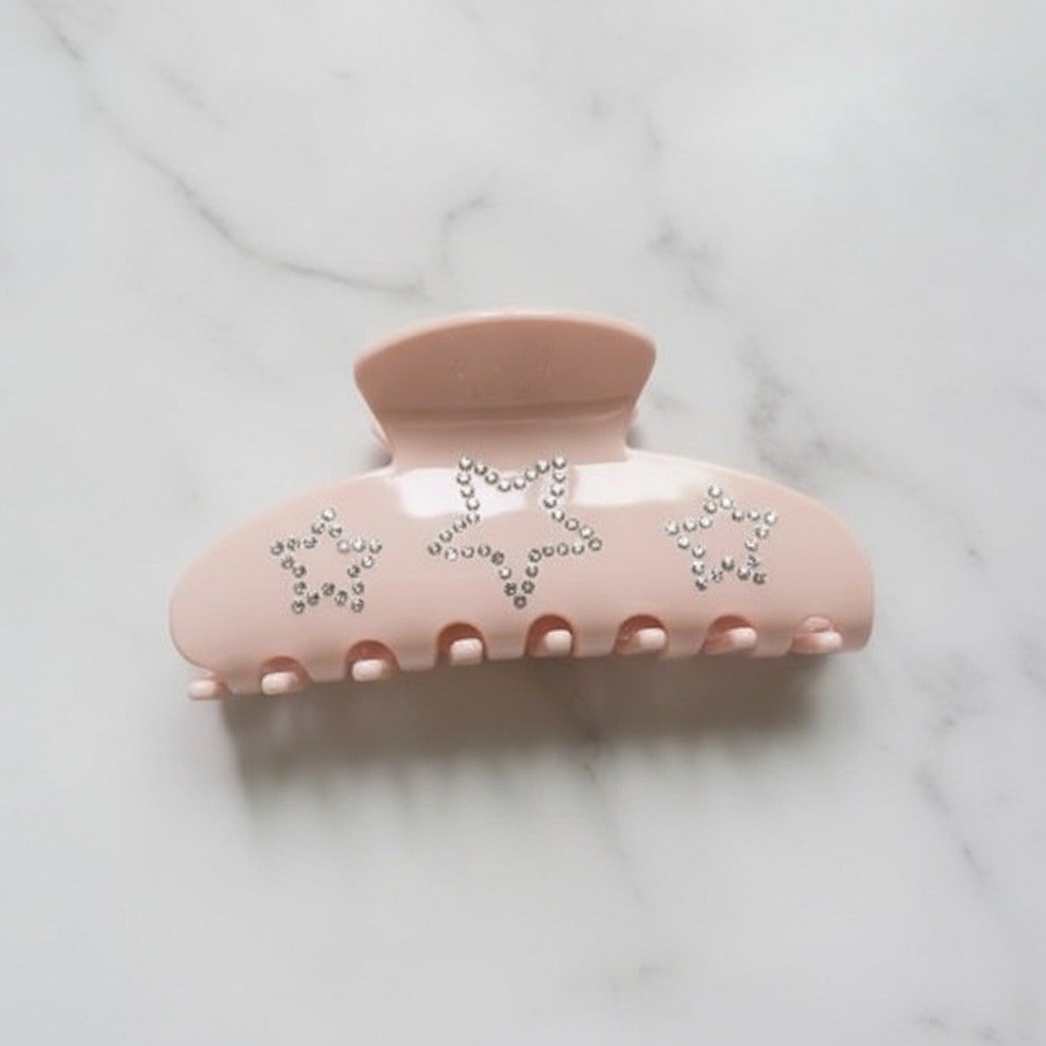 Rhinestone Star Hair Claw Clip - Pink