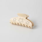 Rhinestone Star Hair Claw Clip - Cream