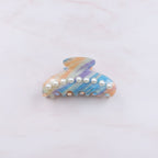 Pearl Hair Claw Clip - Pearl Rainbow Stripe