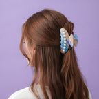 Pearl Hair Claw Clip - Pearl Rainbow Stripe