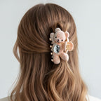 Fuzzy Teddy Bear Hair Claw With Mirror Detail – hair accessories (view 2)