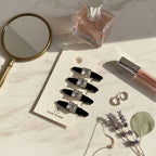 Square Crystal Black Hair Clip Set – hair accessories (view 2)