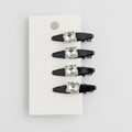 Square Crystal Black Hair Clip Set – hair accessories (view 1)