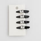 Square Crystal Black Hair Clip Set – hair accessories (view 1)