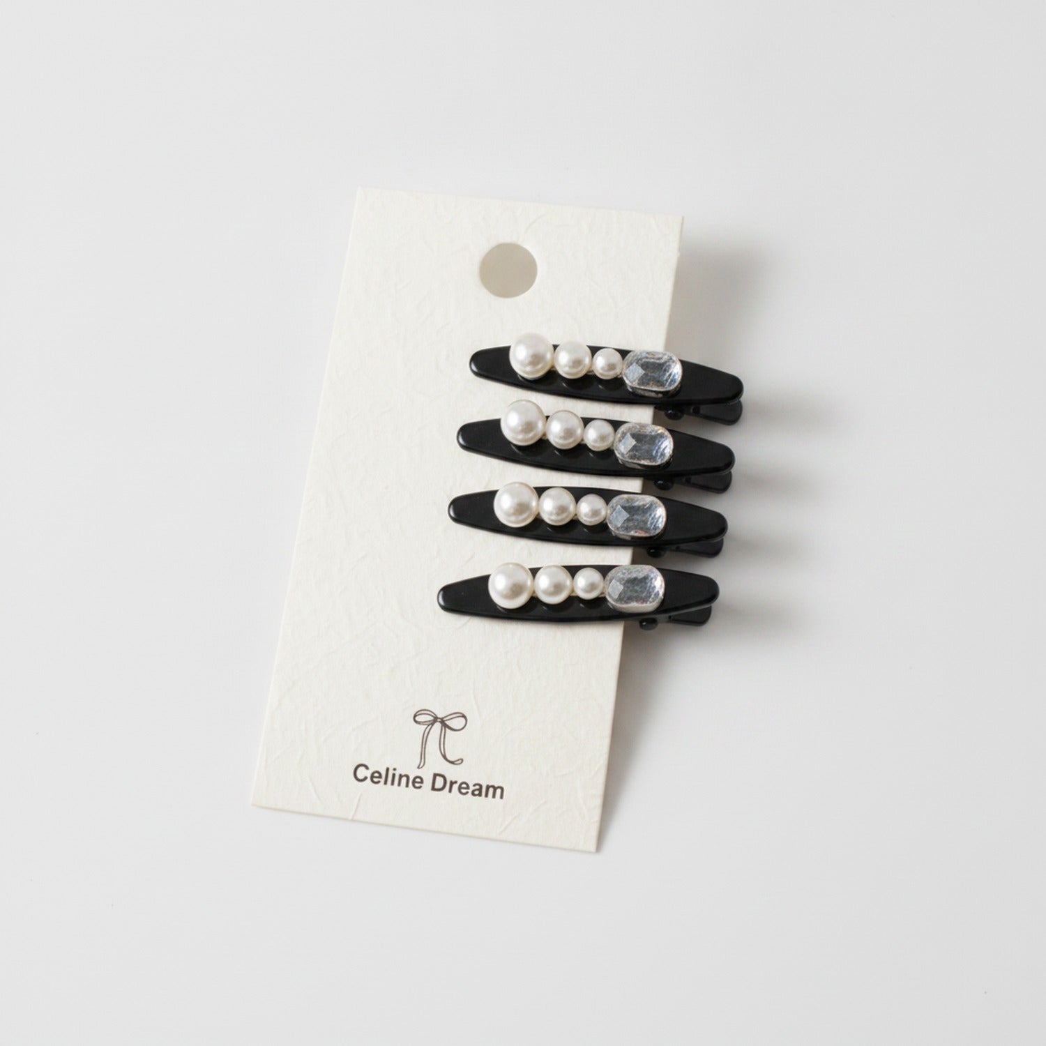 Pearl & Silver Hair Clip Set