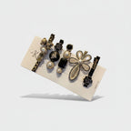 Pearl Flower & Rose Gold Hair Clip Set
