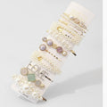 Pearl Beaded Hair Clips Set Gold Tone – hair accessories (view 1)