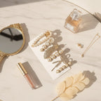 Pearl And Rhinestone Hair Clip Set – hair accessories (view 2)