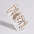 Pearl And Rhinestone Hair Clip Set – hair accessories (view 1)