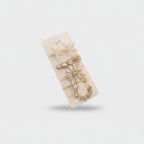 Pearl & Rhinestone Shell Hair Clip Set