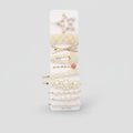 Pearl Beaded Hair Clips Set With Heart Charm