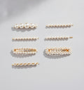 Pearl Beaded Hair Clips Set Gold – hair accessories (view 1)